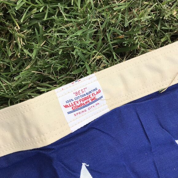 Vintage USA Valley Forge Flag American 50 Stars Large 4.5 x 9.5 Grommets 112x57 - Picture 9 of 9